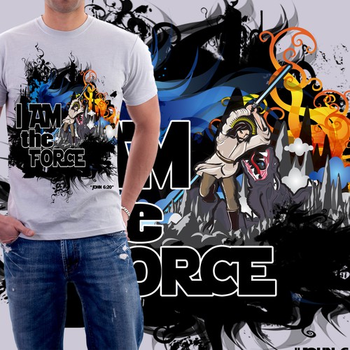 Jedi Jesus t-shirt Design by Monkey940