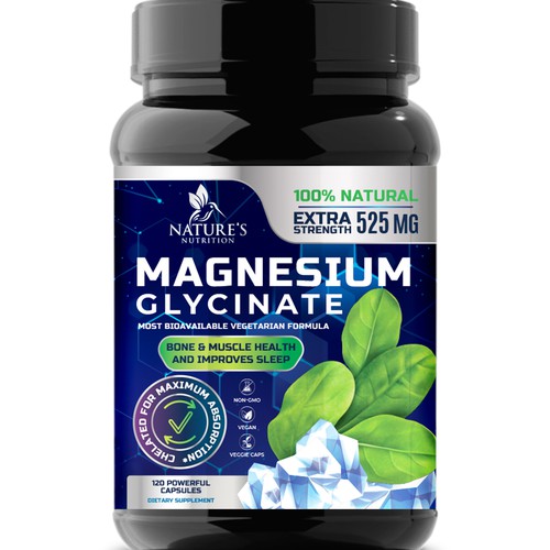 Natural Magnesium Glycinate Design needed for Nature's Nutrition Design by Wfemme