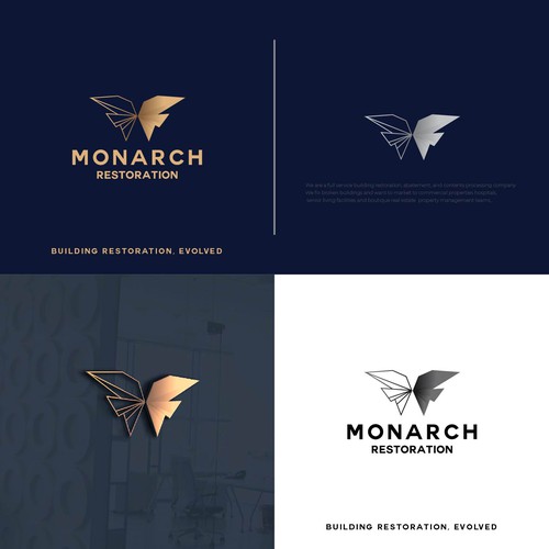 Design a modern clean logo package for a restoration company Design by Danny A