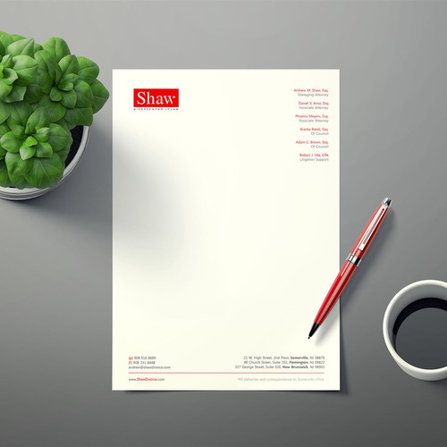 Letterhead for Divorce & Family Law Firm; Modern, Minimalist, Conservative Design Design by Xclusive16