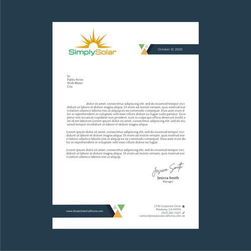 "Renewable Energy Company Letterhead" Design réalisé par Marsha PIA™