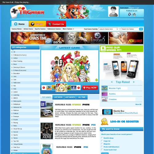 website design for TMGAMER Design por DarkDesign Studio