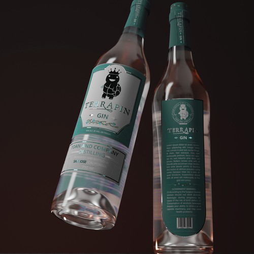 Gin Bottle Label Design by Antidotooo™