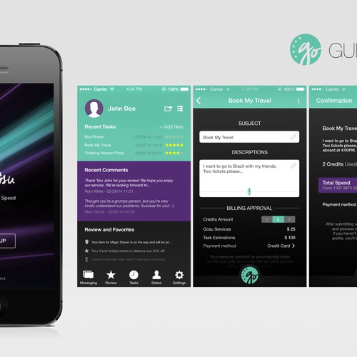 Luxury Errand running app - Design Uber concierge! Design by eLaeS