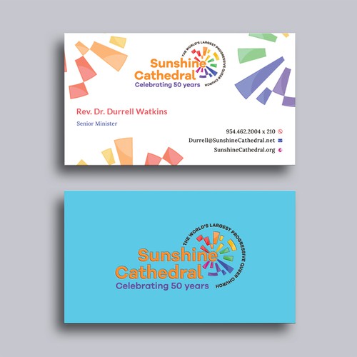 Business Card for Growing Progressing LGBTQ Church Design by Allin1 design
