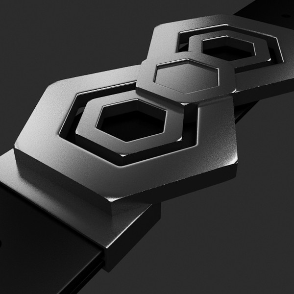 Carbon Nanotube inspired custom belt buckle design