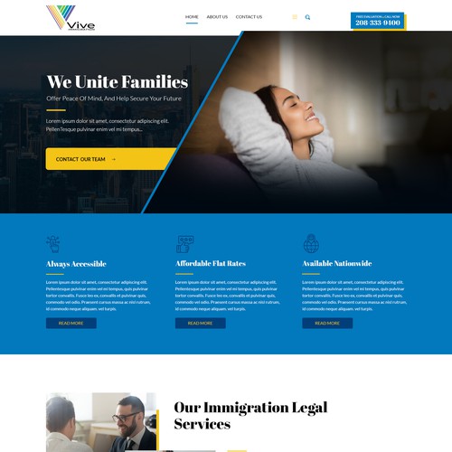 Immigration Work Permit Site Focused Redesign Design by Timefortheweb