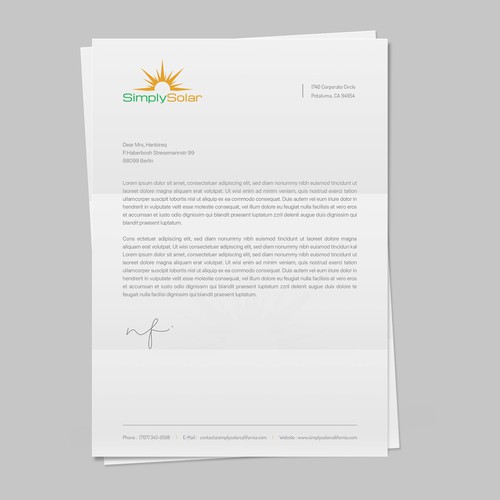 "Renewable Energy Company Letterhead" Design by Budiarto ™