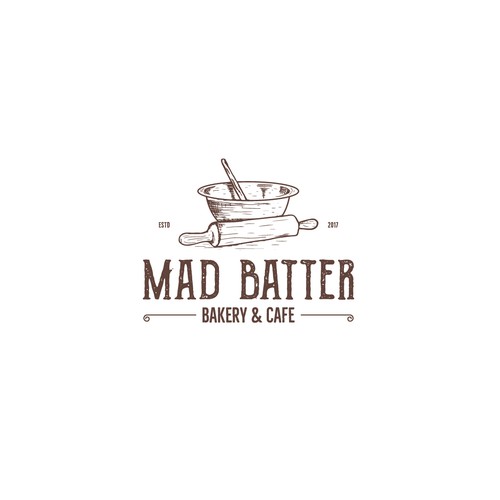  Mad  Batter Bakery Cafe  Logo  design contest