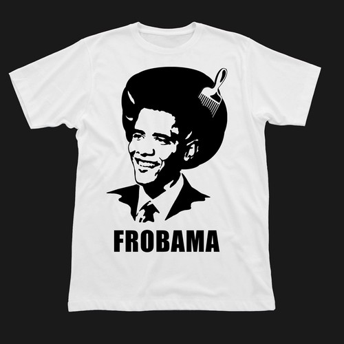 t-shirt design for Obamohawk, Obamullet, Frobama and NachObama Diseño de chetslaterdesign