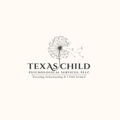 Hand-drawn dandelion logo for child psychologist Design by mikellyle