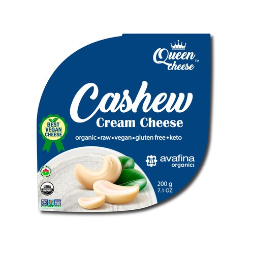 Vegan Cashew Cheese Packaging Rebrand Design by Saturnine