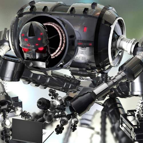 Computer modeled (CG) evil robot illustration Design von G.Zach