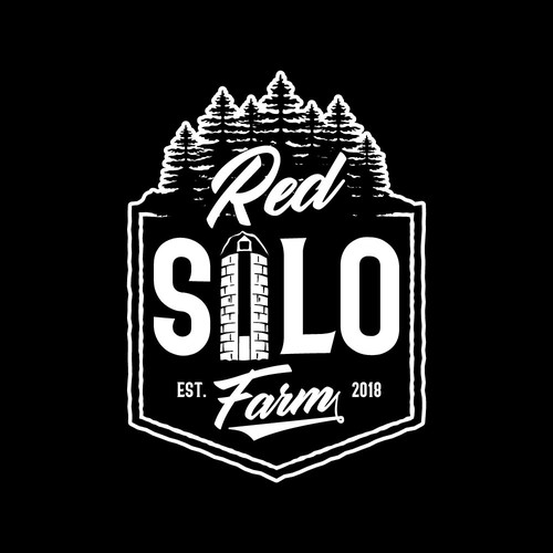 Red Silo Farm-ontwerp door AlarArtStudio™