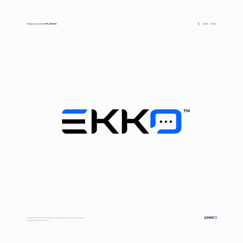 SIMPLE LOGO - ekko Letters then dm after Design by FF3