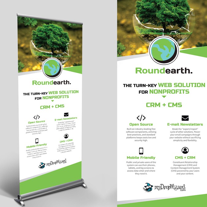 Create An Awesome Vertical Banner For Roundearth Io To Use At