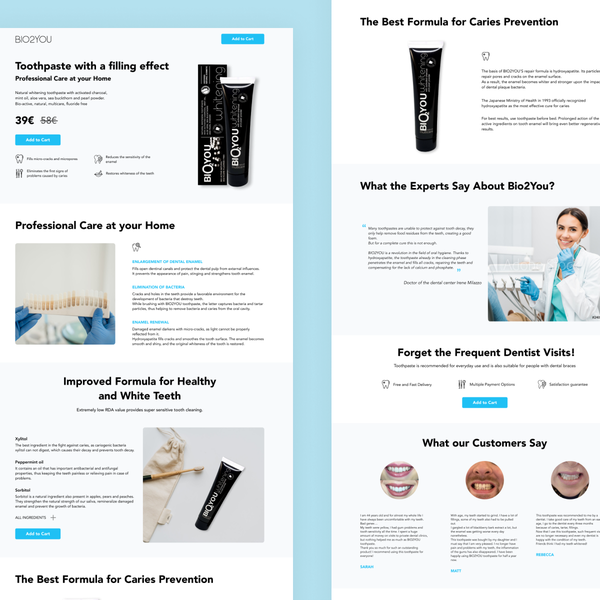 Design by Laridae titled "Landing page design"