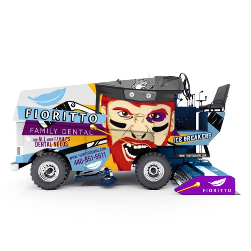 Unique Zamboni Wrap for Minor League Hockey Ad Design by Wilson8a