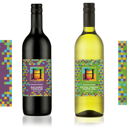 Olive Oil & Balsamic Vinegar label for Horrocks Farm Market Design by TokyoBrandHouse_