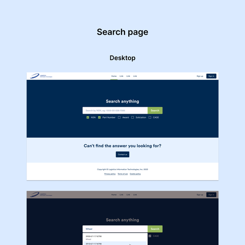Website Search Page Design by andypham