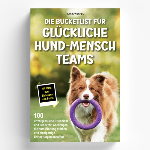 Design a harmonious, cute cover for a dog & human bucketlist Design by elQue.design