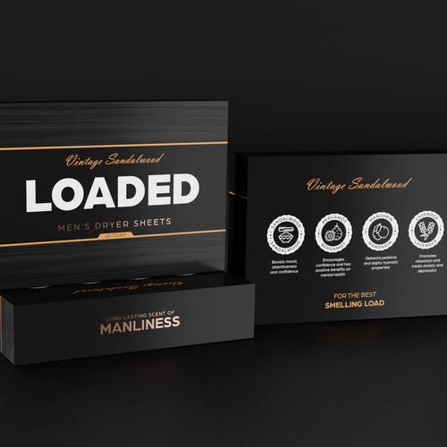 Men's Dryer Sheet Box Design Contest Design by podbara