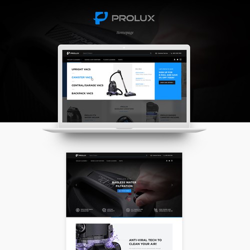 Redesign the new Prolux site! Design by Aj3664