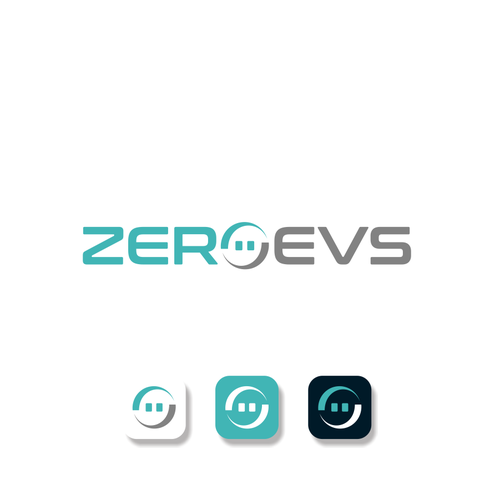 Logo for the emerging electic vehicle charger market, with a subtle emphasis on net zero Design by zephyr♬