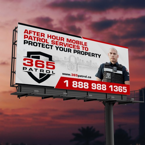 I need a billboard design for a Security Guard Company Design by SoftSkills
