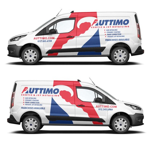 Eye- Catching Van Wrap for our Exotic car & Private Jet Detailing Business. Design by Rockyman