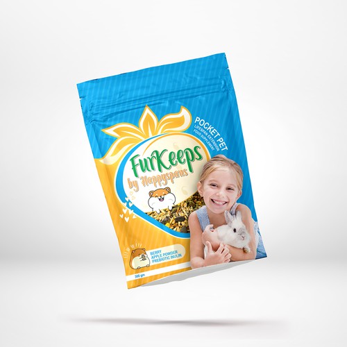 Create a fun Pocket Pet supplement label evoking a desire to maximize their lifespan. Design by Muhammad Abubaker