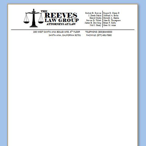 Law Firm Letterhead Design デザイン by 123sitego.com