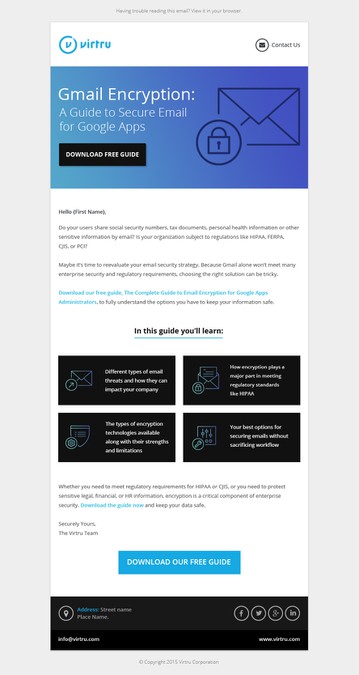 Email template for tech company | Email contest