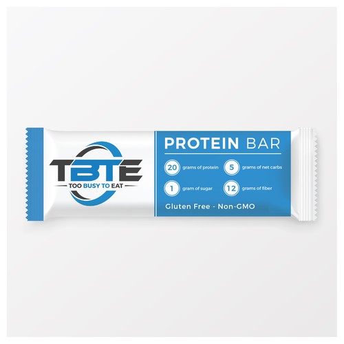 Design a unique protein bar wrapper for Too Busy To Eat Design réalisé par The Kings Jewels