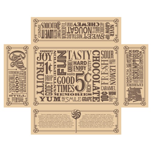 Design An Interesting Retail Vintage Candy Box / Subscription Candy Box!  (non gender or age specific, see details) Design by gcsgcs