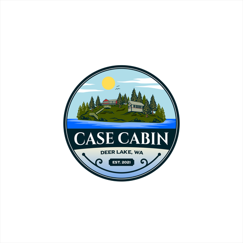 Lake cabin logo design Design by Mr. Rious ⚡