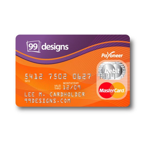 Prepaid 99designs MasterCard® (powered by Payoneer) Réalisé par decentdesigns