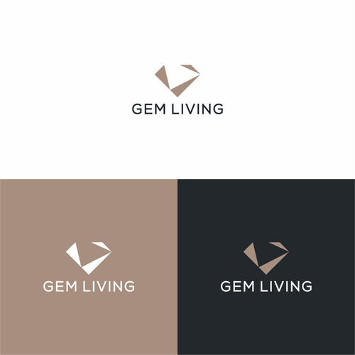 Geometrical, minimalist, modern brand design for Gem Living Design by G A D U H_A R T