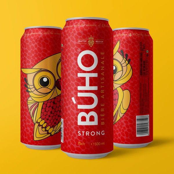 Beer packaging design label