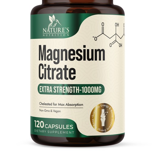 Premium Magnesium Citrate Design needed for Nature's Nutrition Design by UnderTheSea™