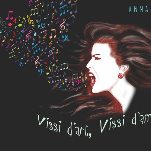 Illustrate a key visual to promote Anna Netrebko’s new album Design by Sidao