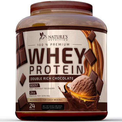 Tasty Whey Protein Chocolate Design Needed for Nature's Nutrition Design réalisé par R O S H I N