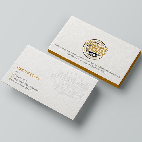 Business Card for a Custom Clothing/Product Business Design by Roni_