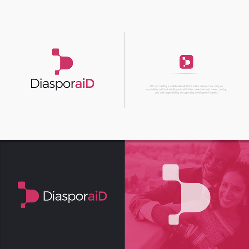 Design a powerful logo for diasporaid, an impact-oriented network/platform for expats Design by JLShuaG