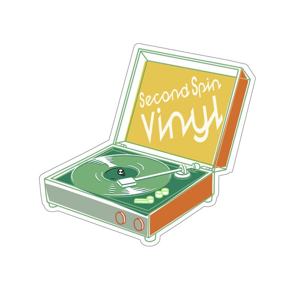 Design by Atelier Beau titled "Logo concept for a second hand Vinyl shop"