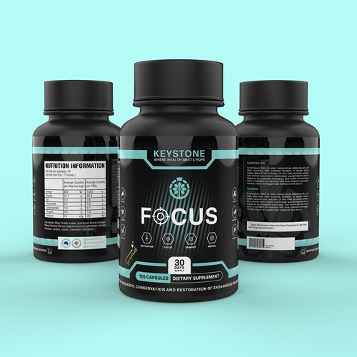 Design Label for a new supplement brand por Muhiuddin99