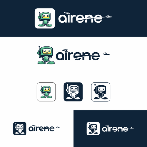 "Create a logo for Airene - Aviation AI" winning Stationery