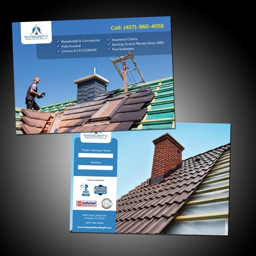 Roofing Company Storm Damage Flyer Réalisé par 610Designs