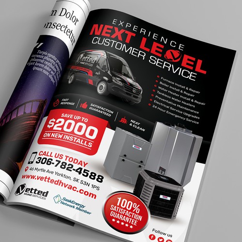 HVAC Eye Catching Magazine AD Design by Alphabet ♥
