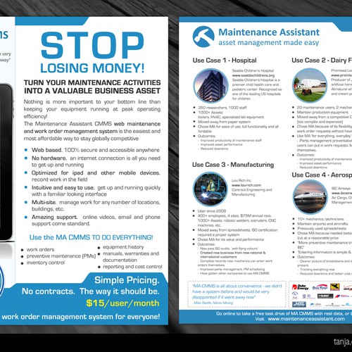 Help Maintenance Assistant Inc. with a new postcard or flyer Design por tale026